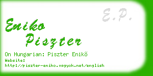 eniko piszter business card